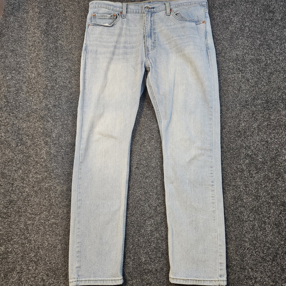 Levi's 510 Slim Fit Jeans Mens 36x30 Light Wash Denim Distressed Casual